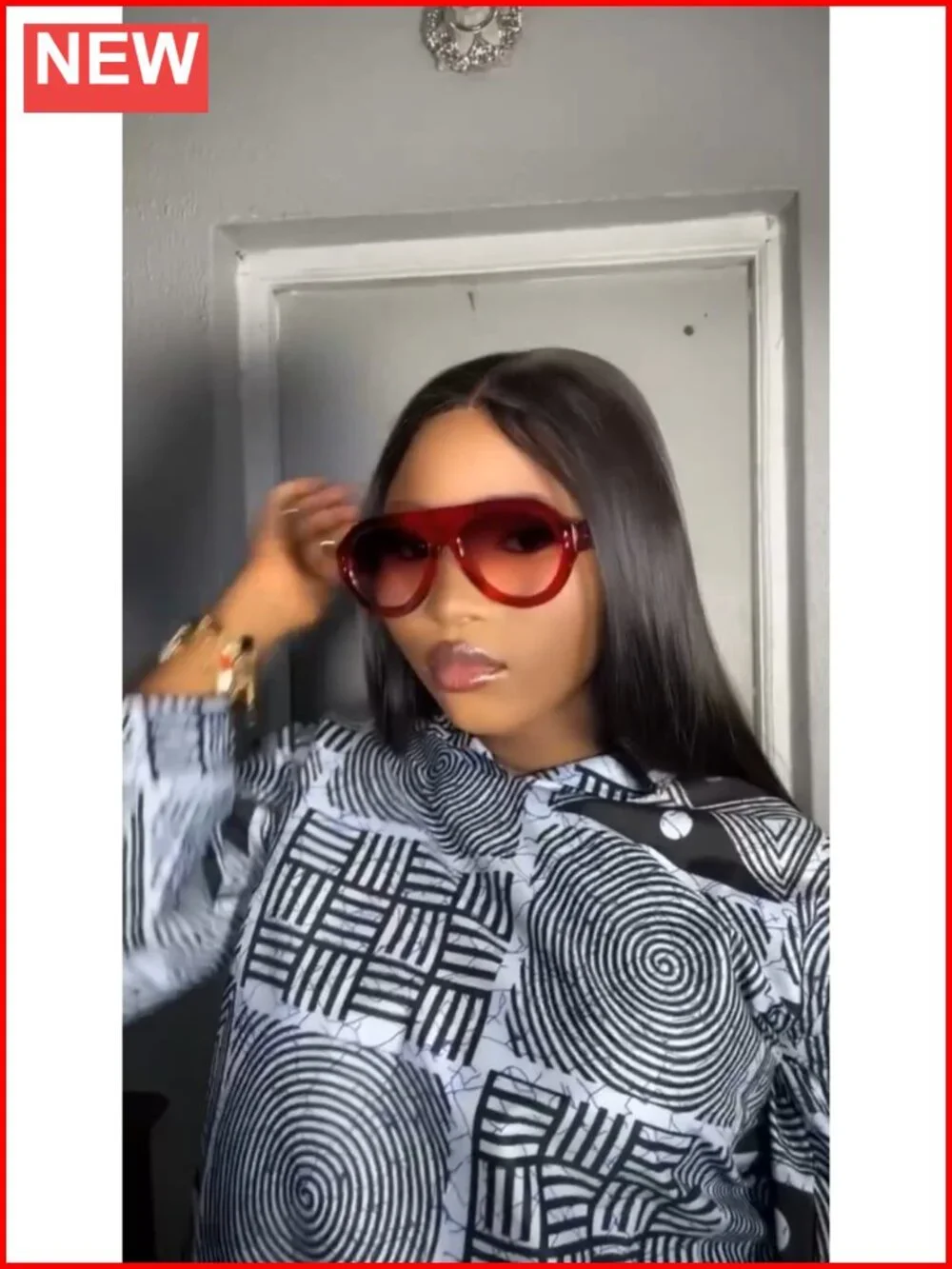 Oversized Aviator Sunglasses UV400 Protection Lightweight